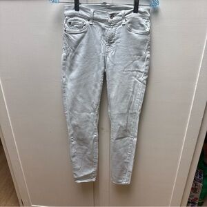 7 For All Mankind Light Wash Ankle Gwenevere Size 25 Stretch